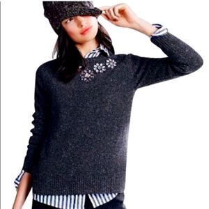 J CREW Lambswool Donegal Jeweled Sweater XSMALL